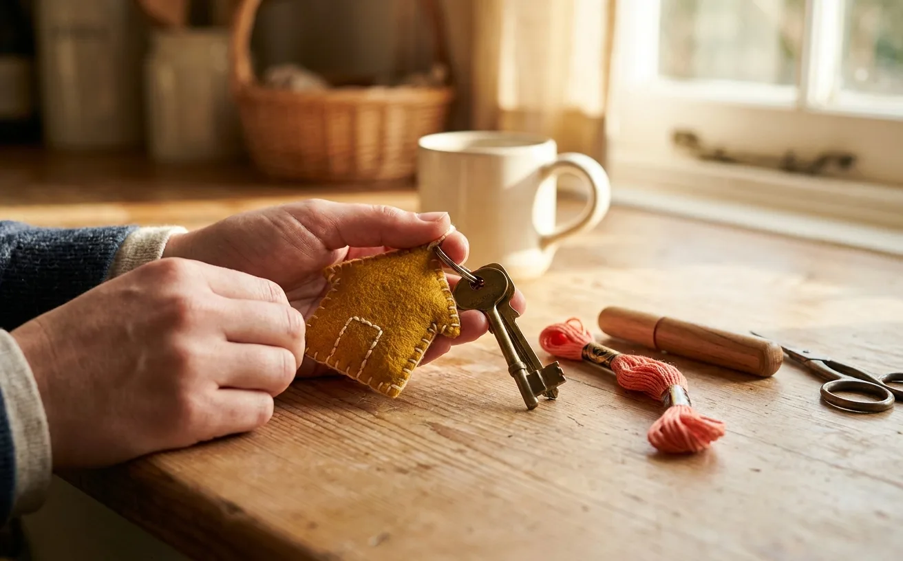 Hand-Sew a Felt Keyring