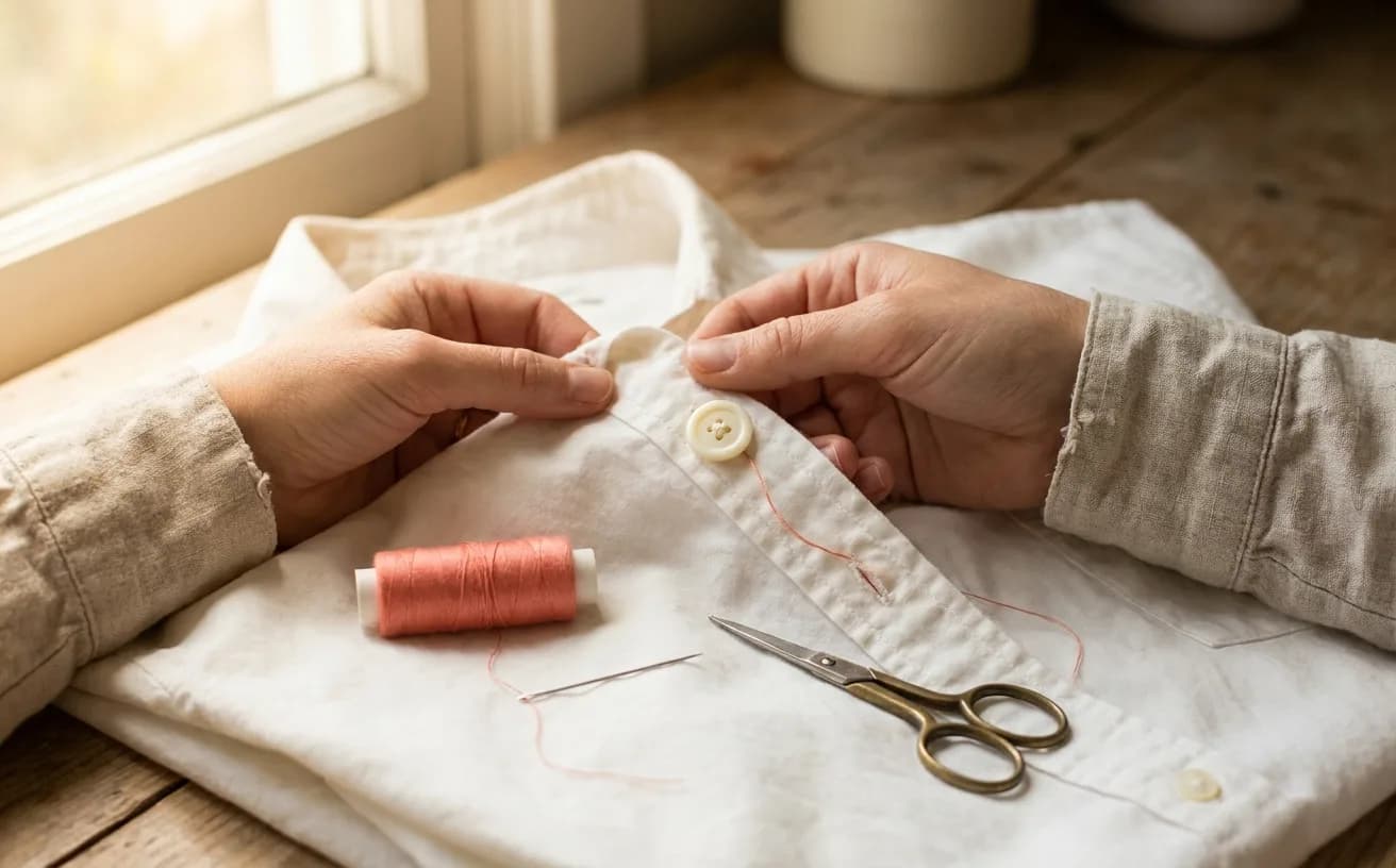 Shirt Button Repair That Actually Stays On