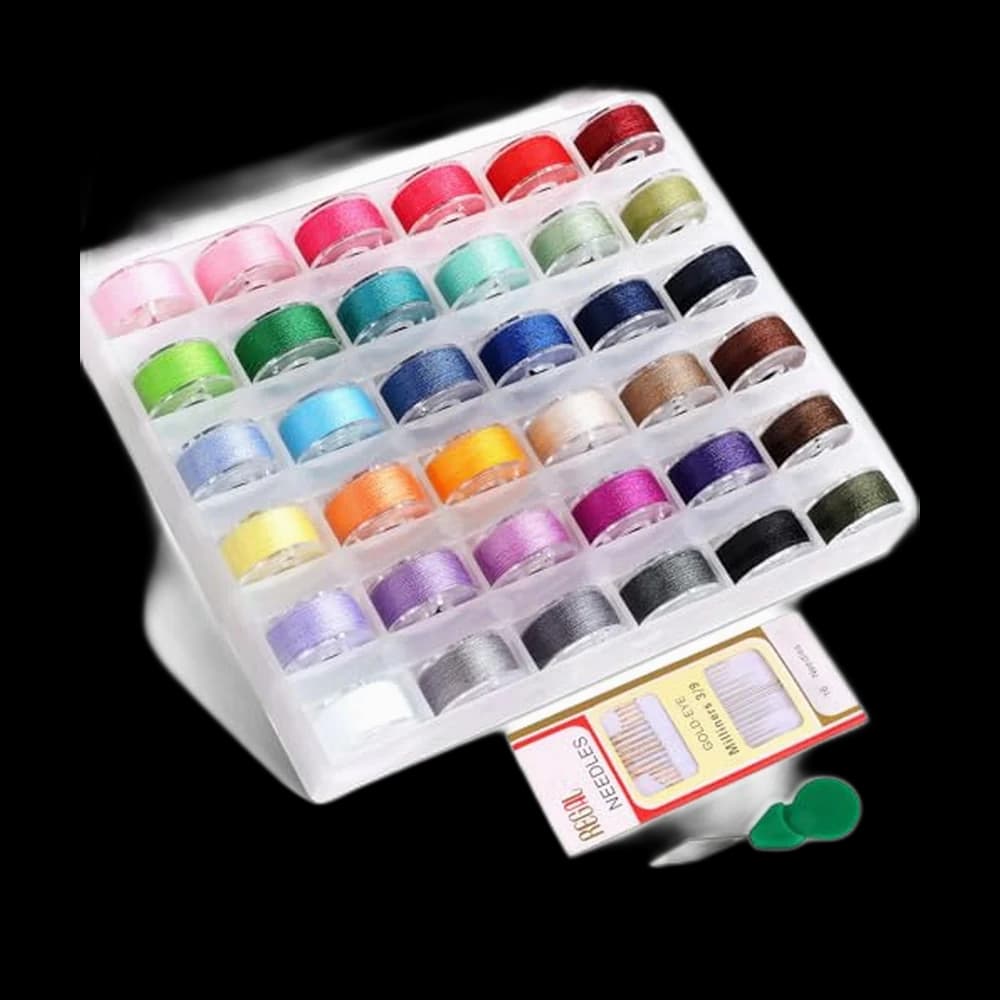 Babelshar 36Pcs Prewound Bobbins with Case