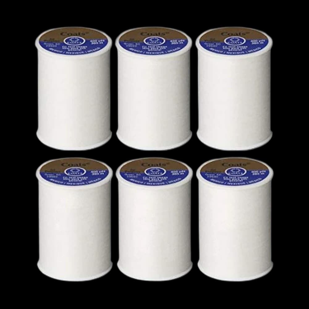 Coats & Clark All Purpose Thread, 6-Pack White