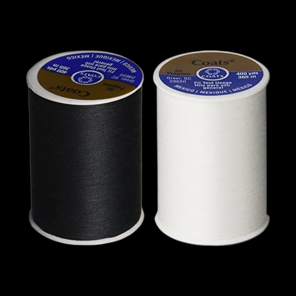 Coats & Clark Dual Duty Thread, Black & White