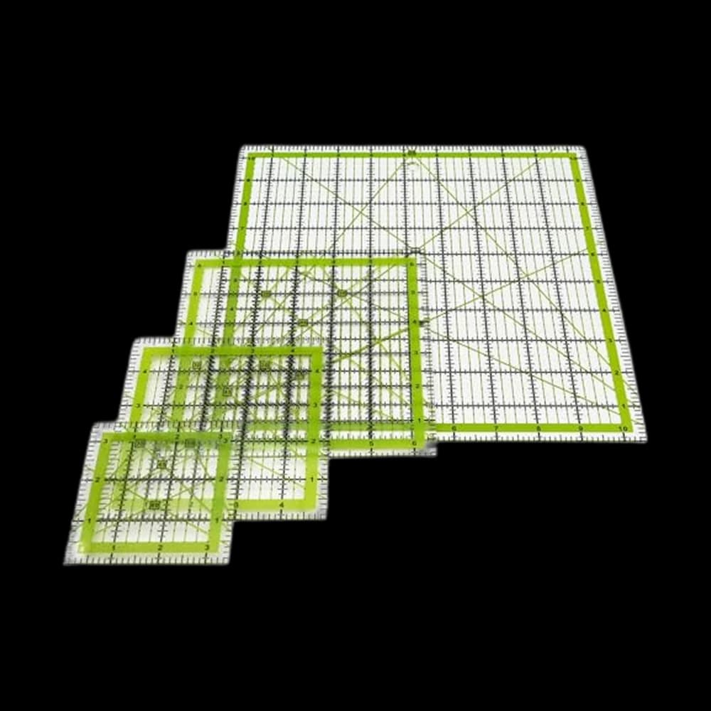 LINXIAO 4 Piece Acrylic Square Quilting Rulers