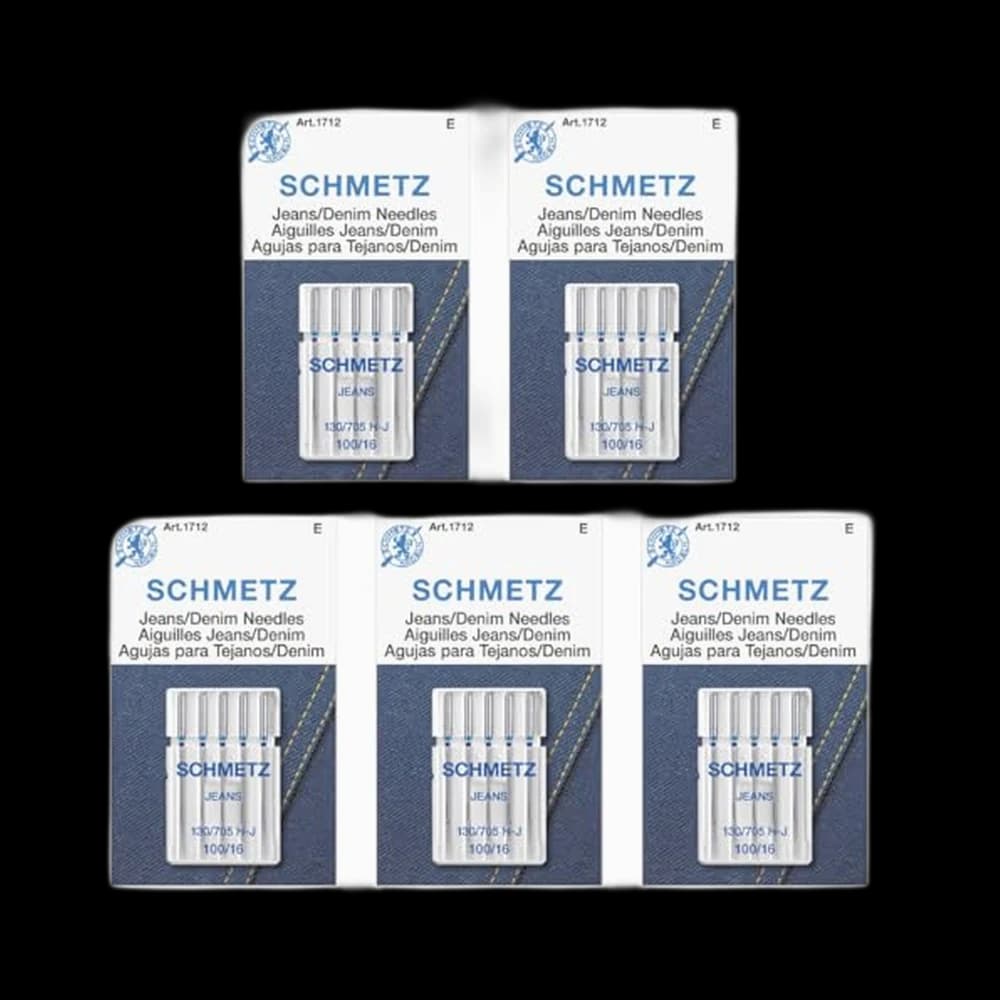 SCHMETZ Jean & Denim Needles, Size 100/16, 25 Needles